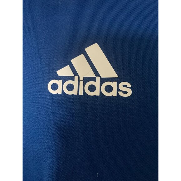 Adidas Blue Delaware Blue Hens Logo Pullover Men's Long Sleeve Half Zip L Jacket - Picture 7 of 7